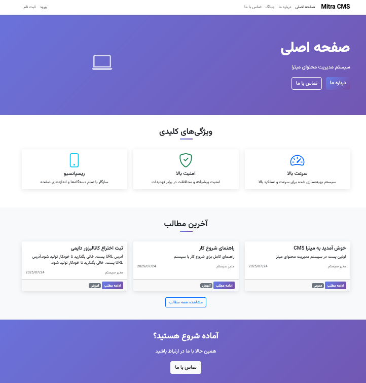 Mitra CMS Dashboard